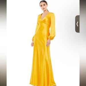 NEW! Ieena for Mac Duggal 55693 Empire‎ Waist Bishop Sleeve Dress